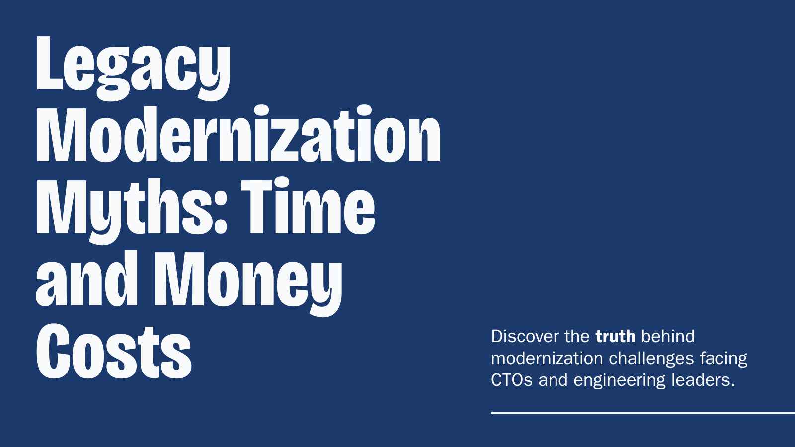 Legacy Modernization Myths — Psolvely